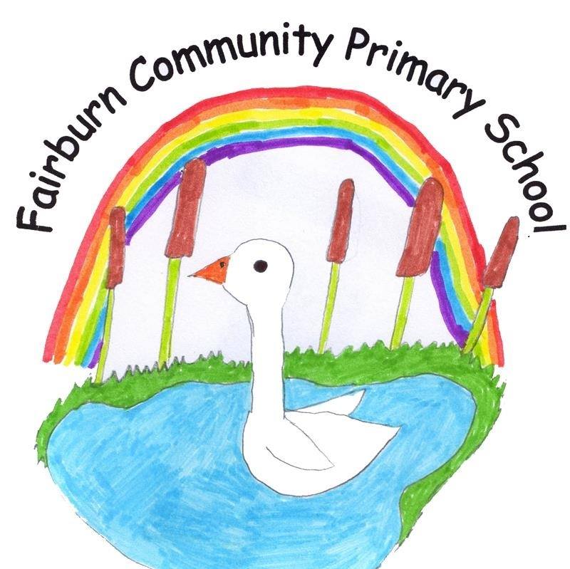 Fairburn Primary's colourful school logo was drawn by a pupil, and features ducks on the local pond.